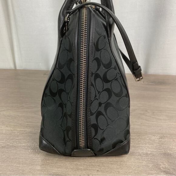 Coach Black Brocade Signature C Bleeker Preston Satchel - Picture 4 of 13